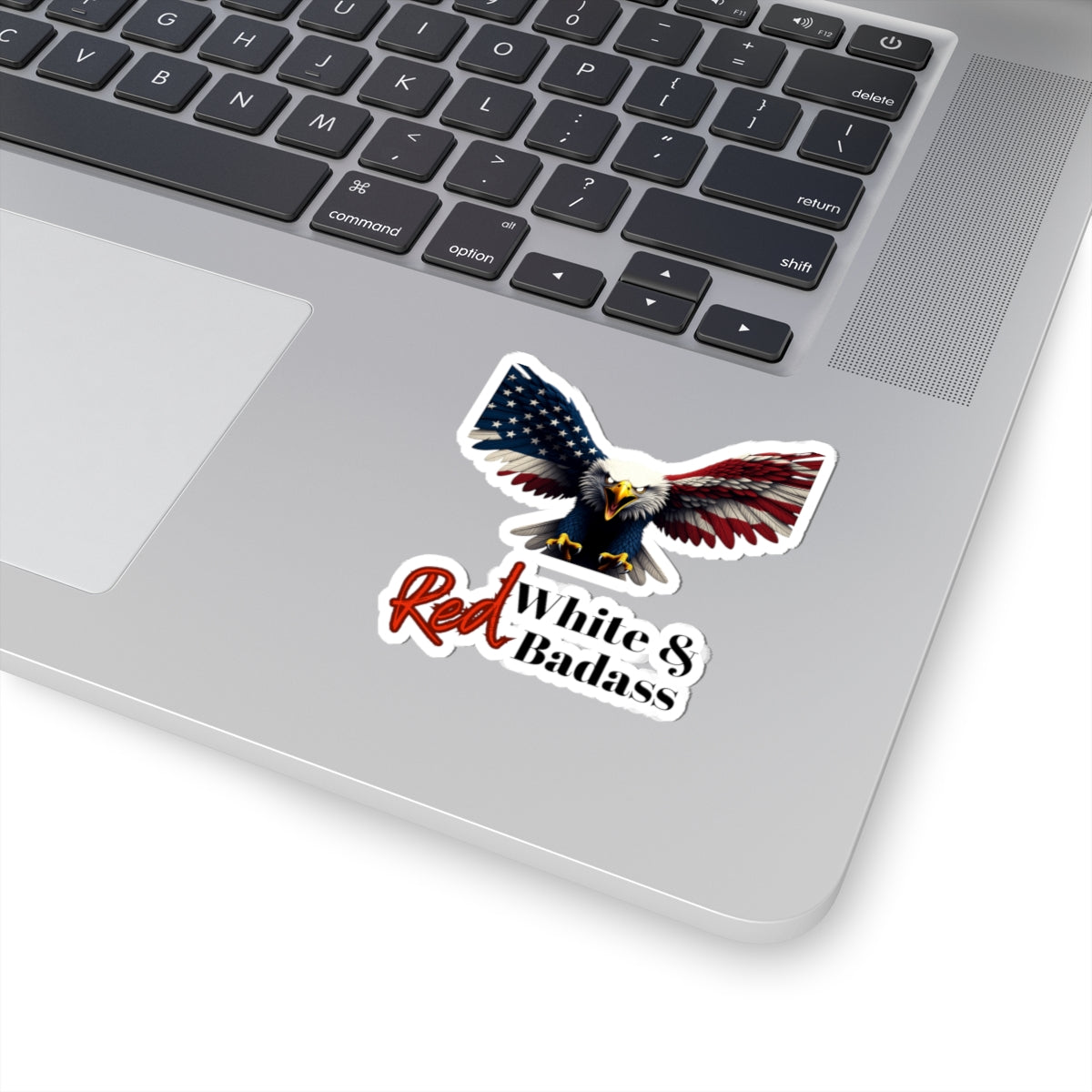 Red White & Badass Patriotic Eagle on a Kiss-Cut Stickers