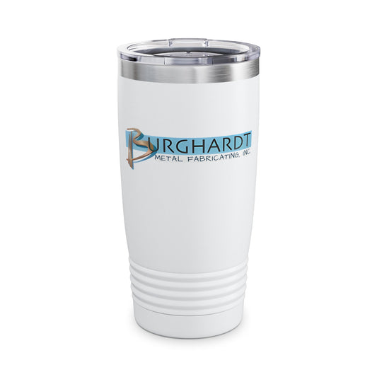 Burghardt Metal Fabricating, Inc., logo on a 20oz Ringneck Tumbler