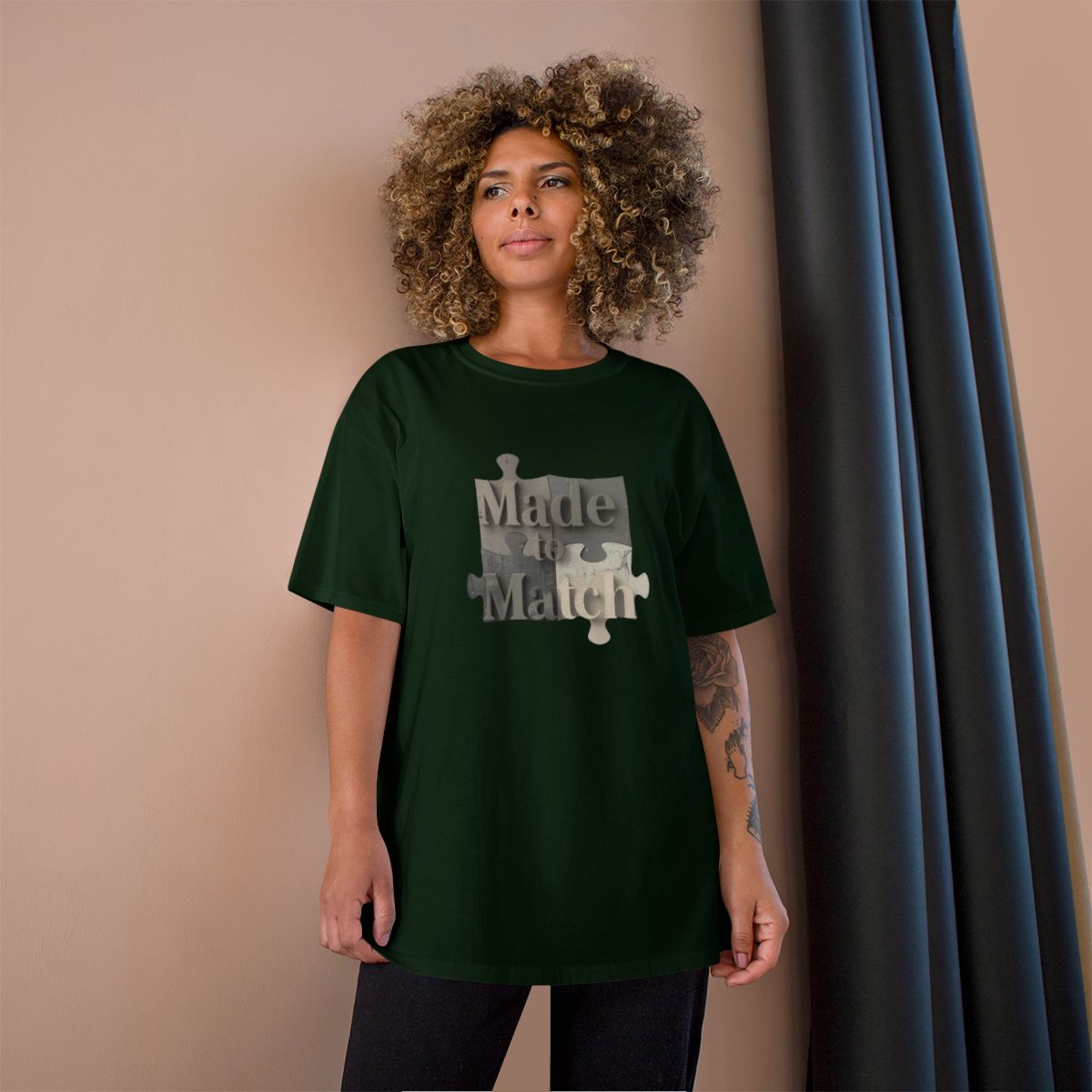 Made to Match Puzzle Piece Graphic T-Shirt
