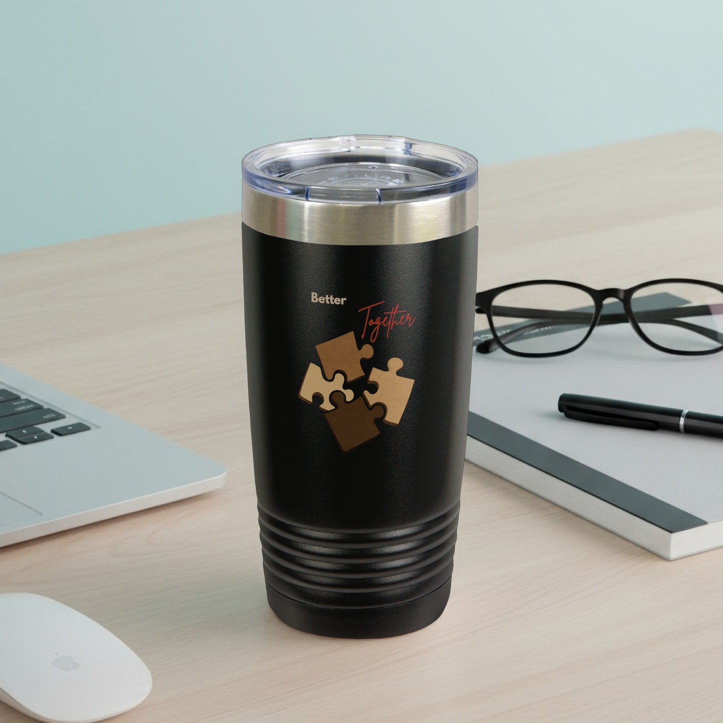 Better Together Puzzle Design Travel Mug