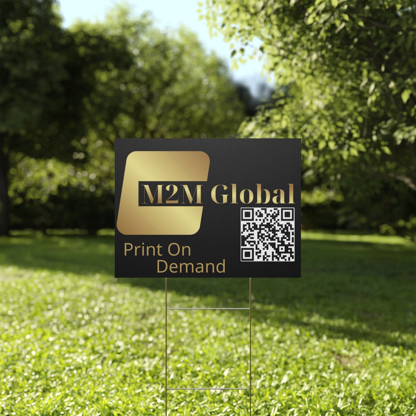 M2M Global, LLC Plastic Yard Sign