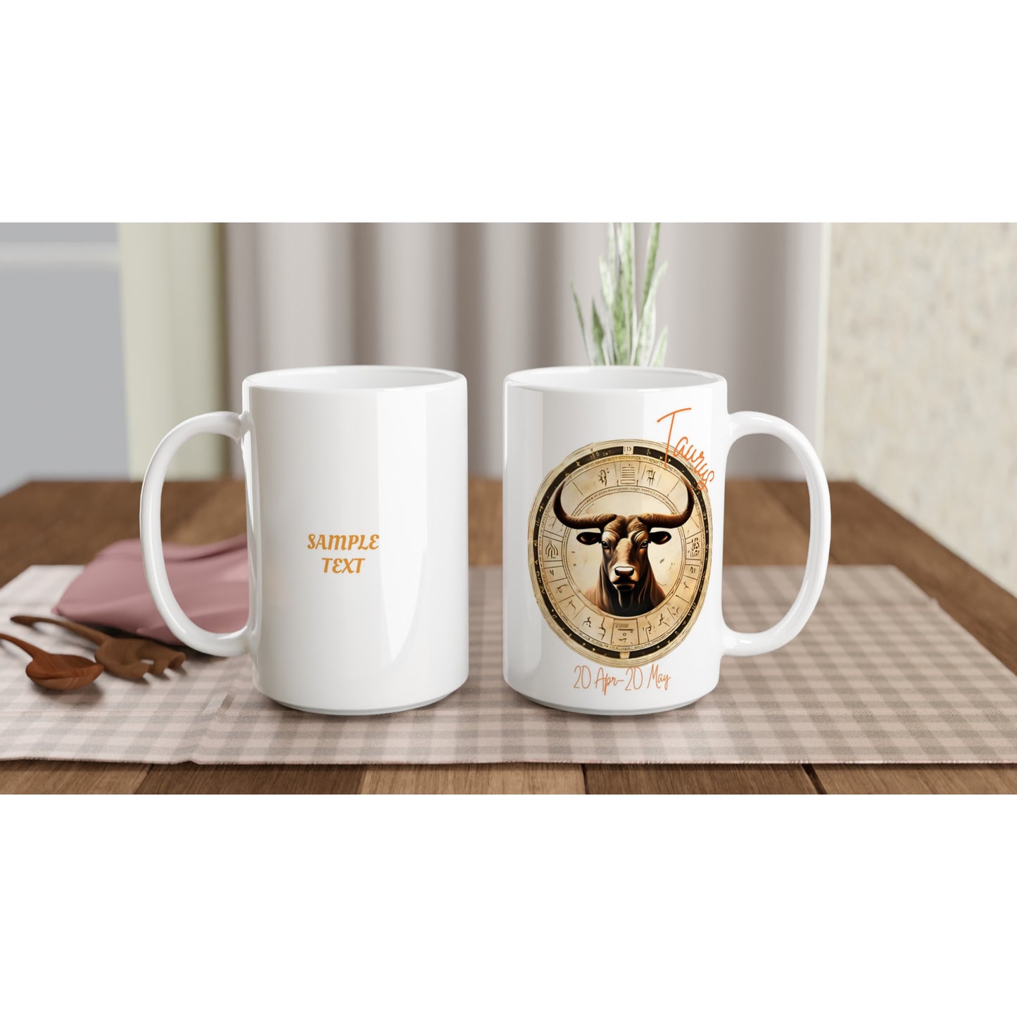 Taurus Bull on a 15oz ceramic Mug