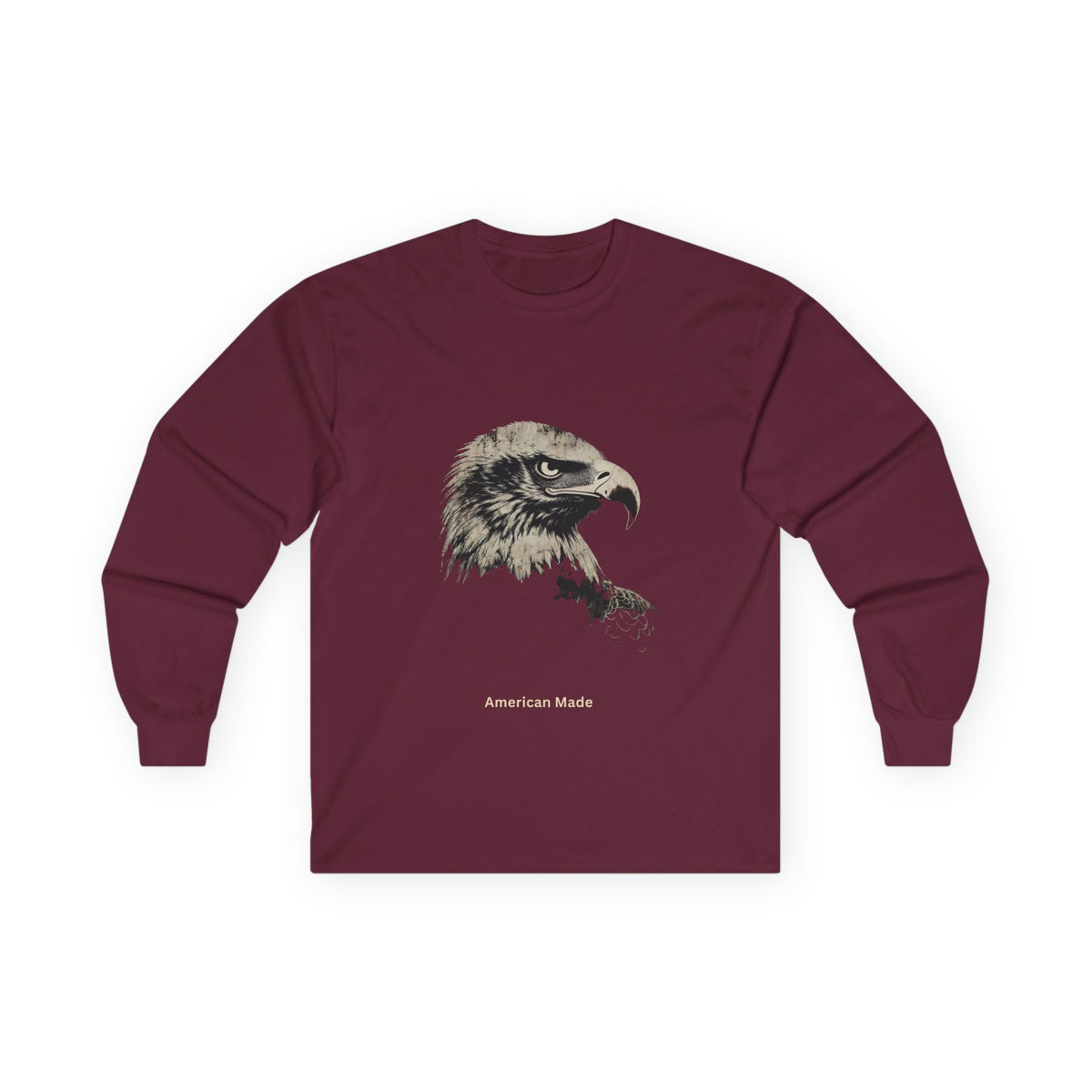 American Made text on a Long-Sleeve Tee