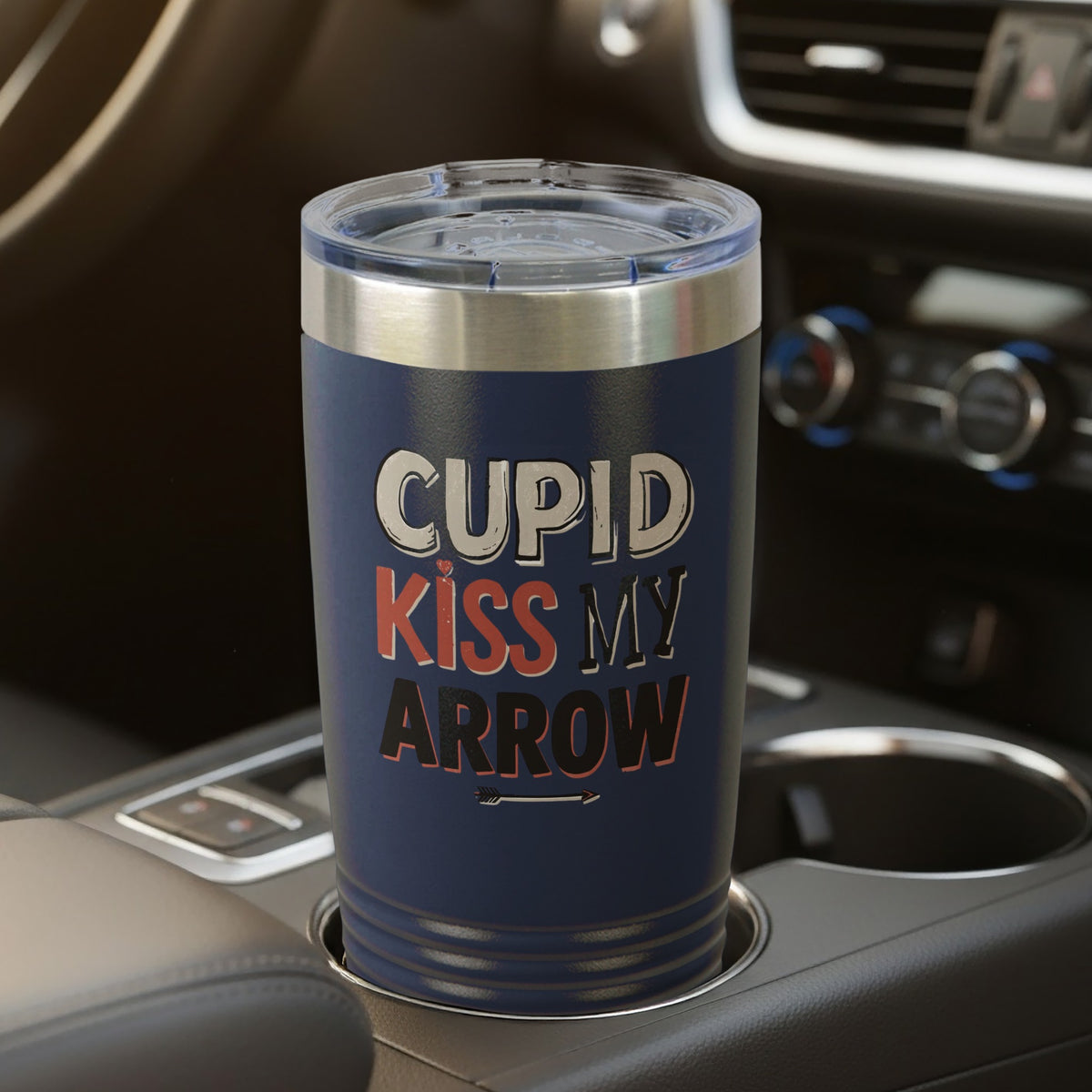 Cupid Kiss My Arrow Insulated Travel Mug