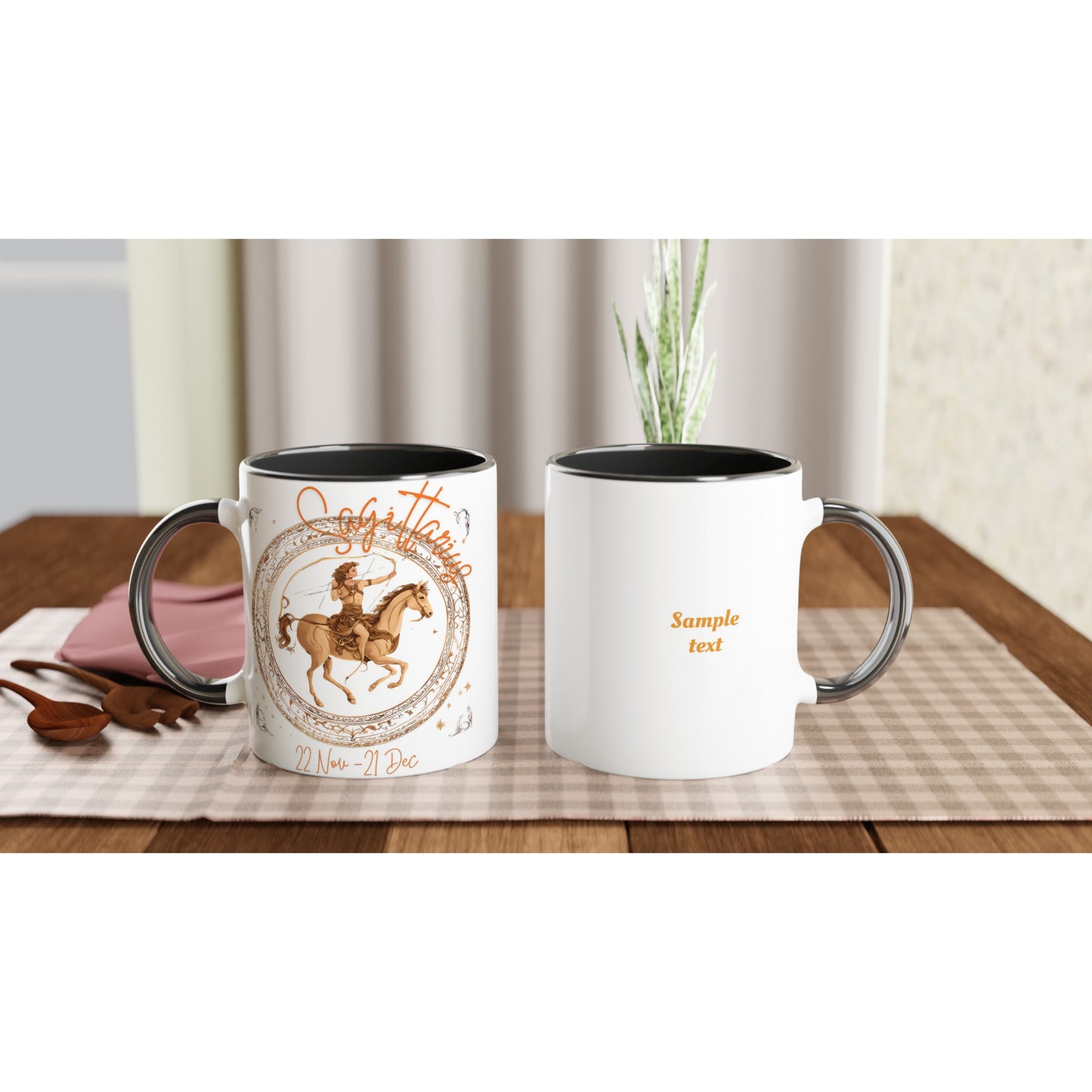 Sagittarius Horseman on an 11oz Ceramic Mug with Color Inside
