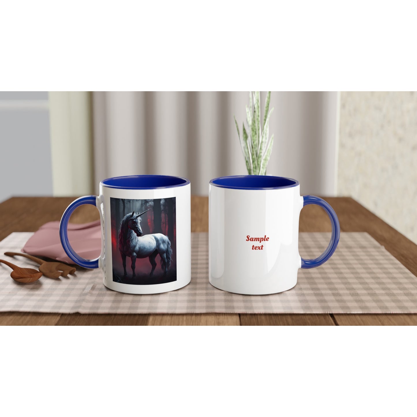 11oz ceramic mug with color inside majestic unicorn personalized