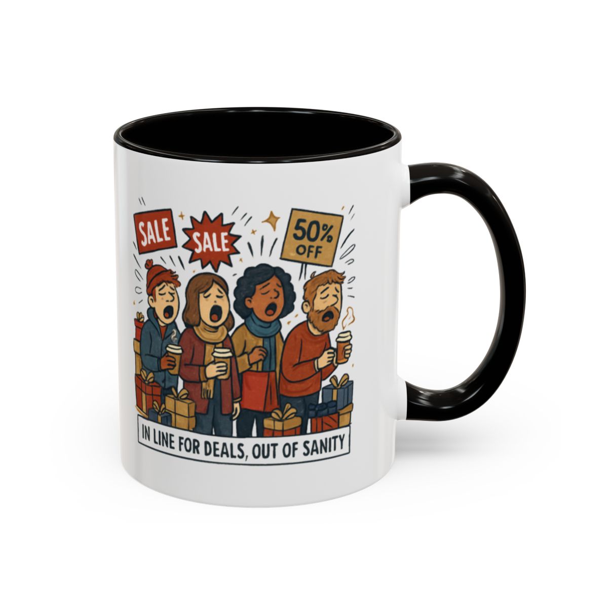 In Line For Deals Out of Sanity Mug