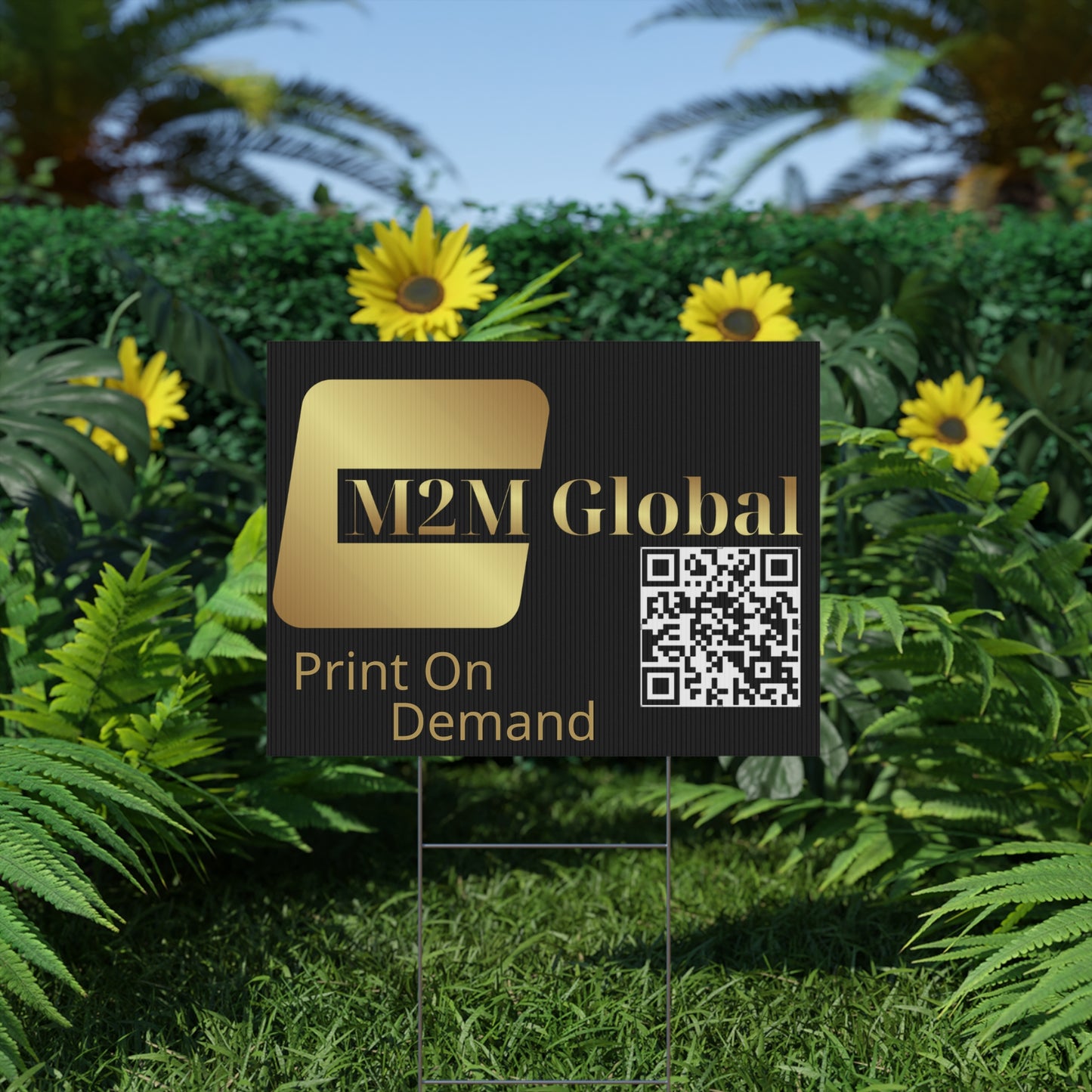 M2M Global, LLC Plastic Yard Sign