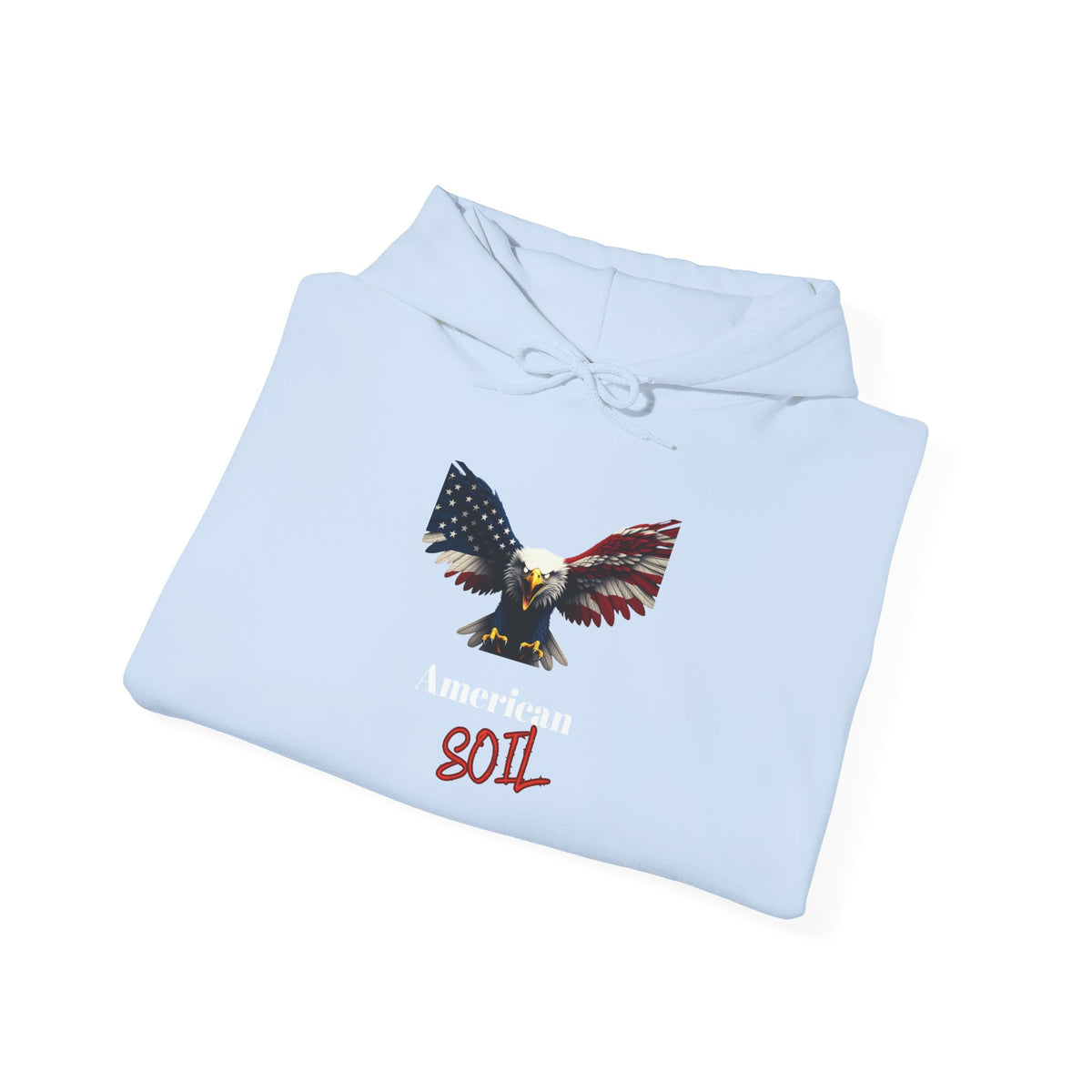 American Soil Patriotic Eagle on a Pullover Hoodie