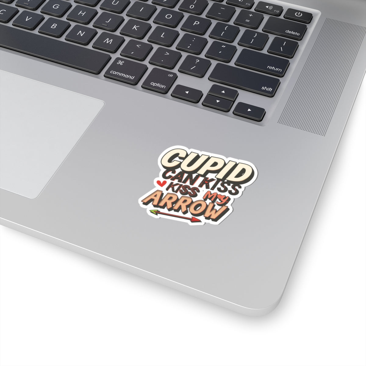 Cupid Can Kiss My Arrow Printed Sticker Decal for Laptops