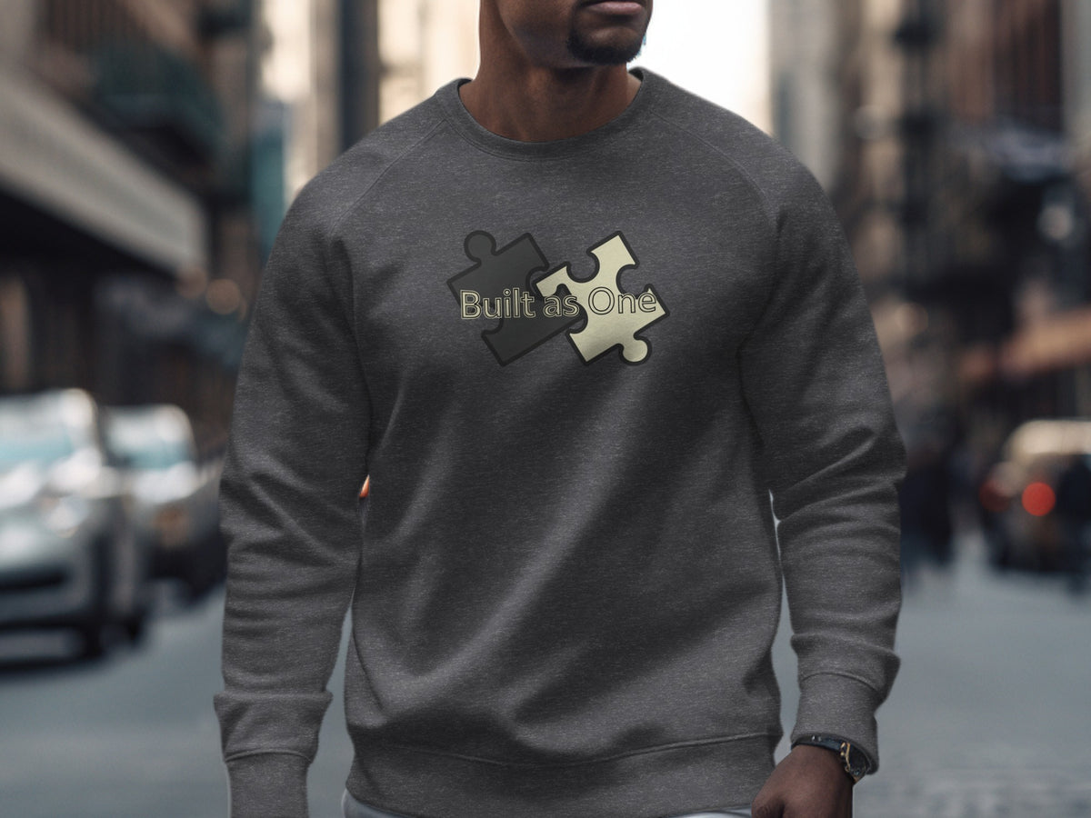 Built as One Puzzle Pieces Graphic Sweatshirt