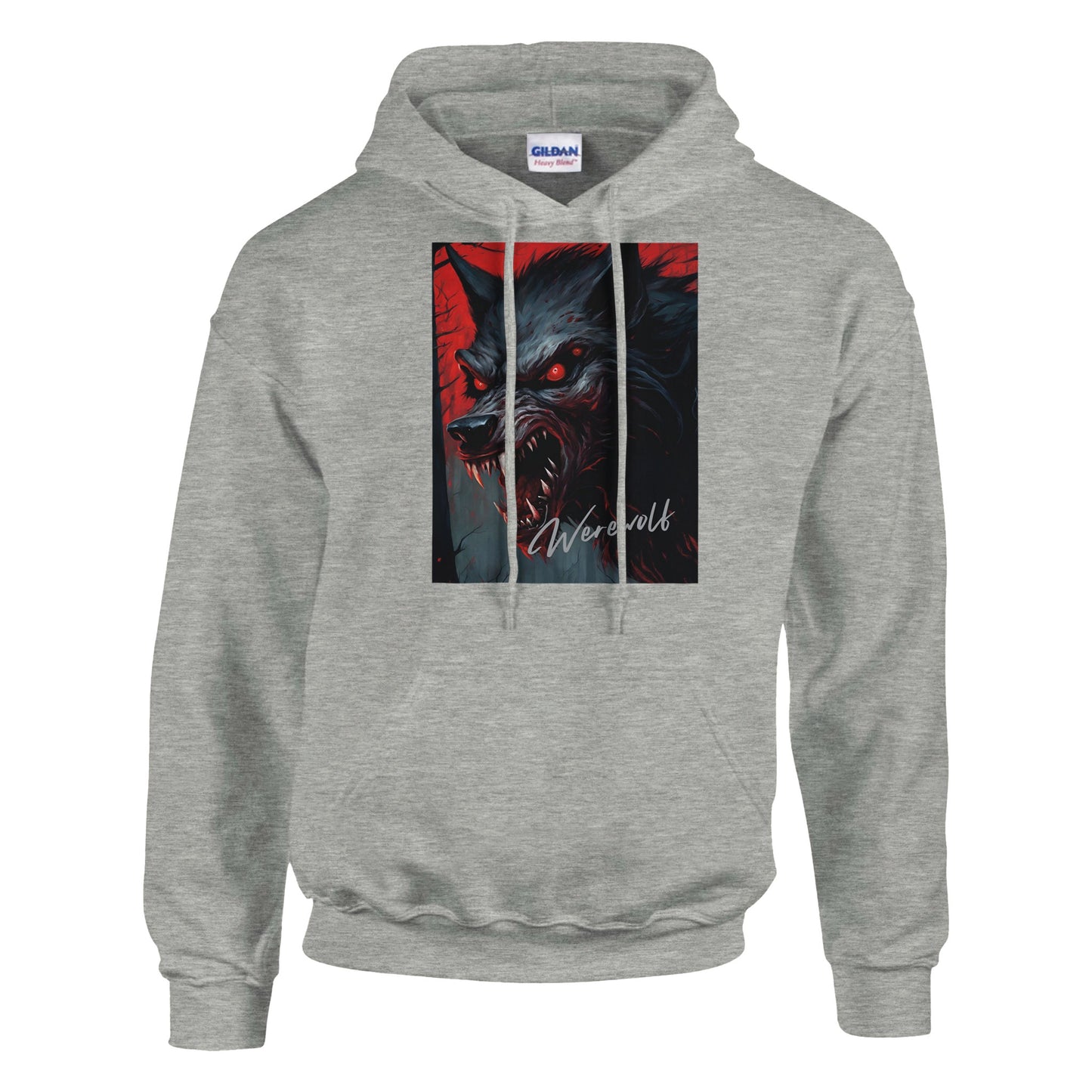 classic unisex pullover hoodie werewolf snarl personalized