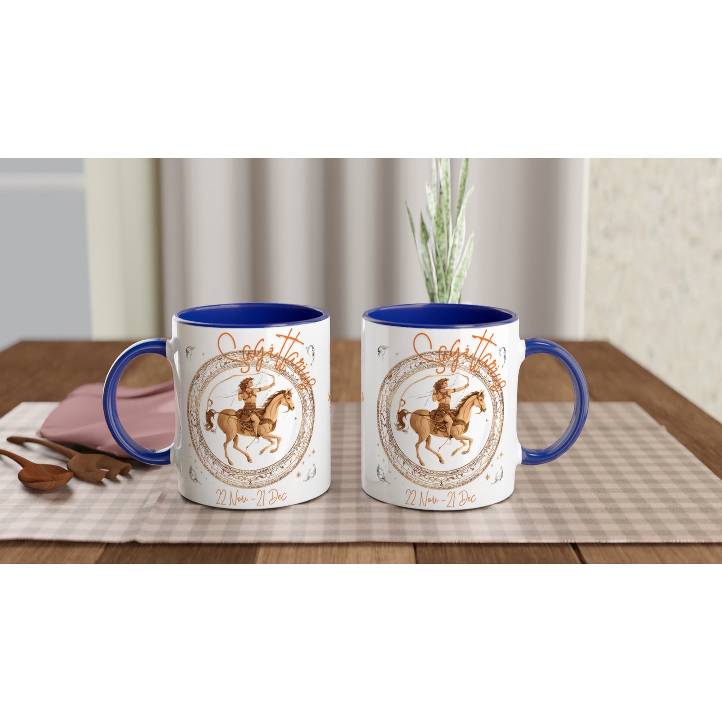 Sagittarius Horseman on an 11oz Ceramic Mug with Color Inside