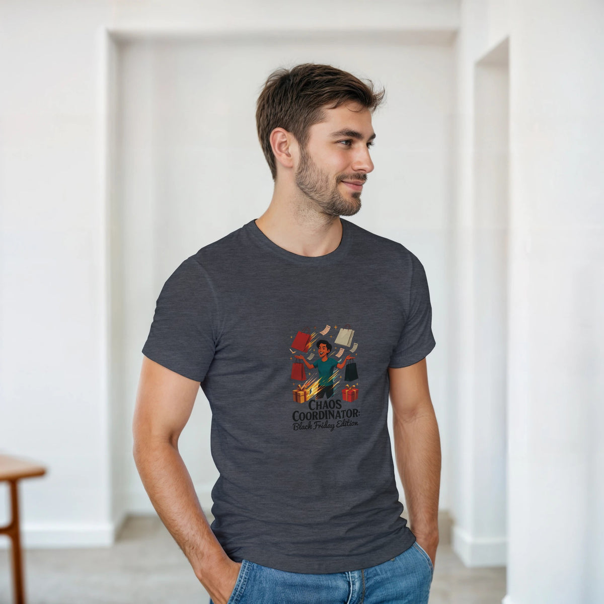 Chaos Coordinator Black Friday edition heavyweight t-shirt mockup