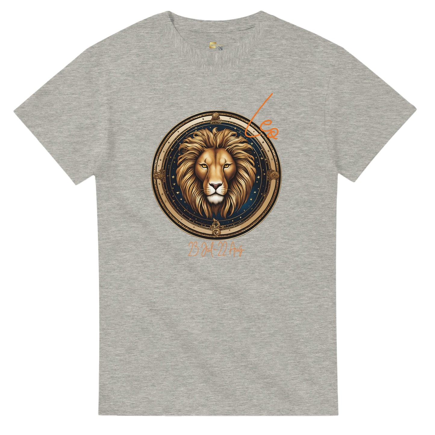 heavyweight crewneck t-shirt Astrology leo lion personalized