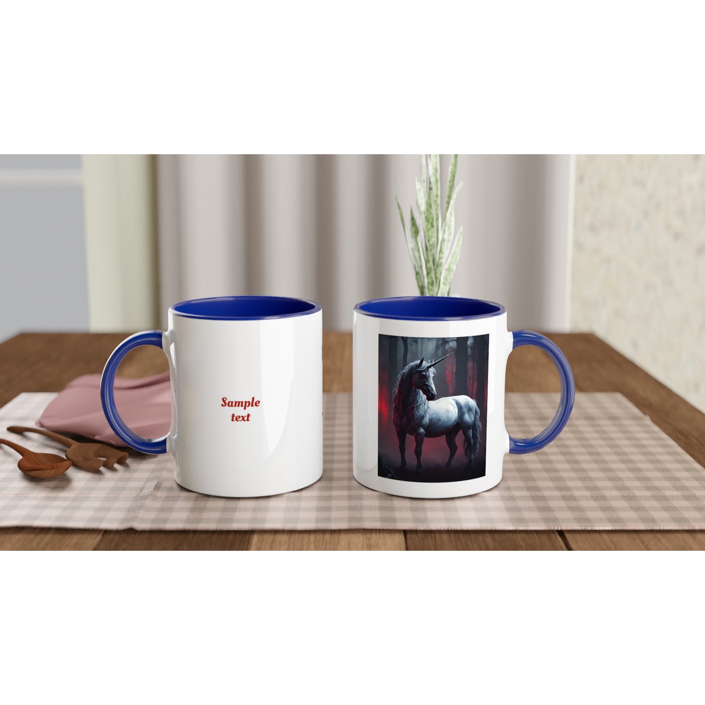 11oz ceramic mug with color inside majestic unicorn personalized