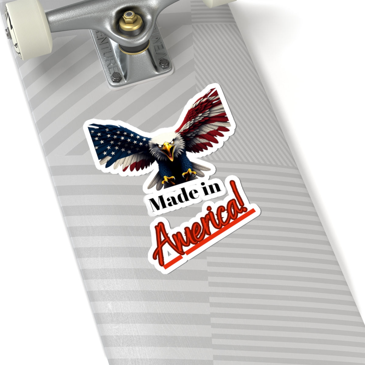 Made In America Patriotic Eagle on a Kiss-Cut Stickers