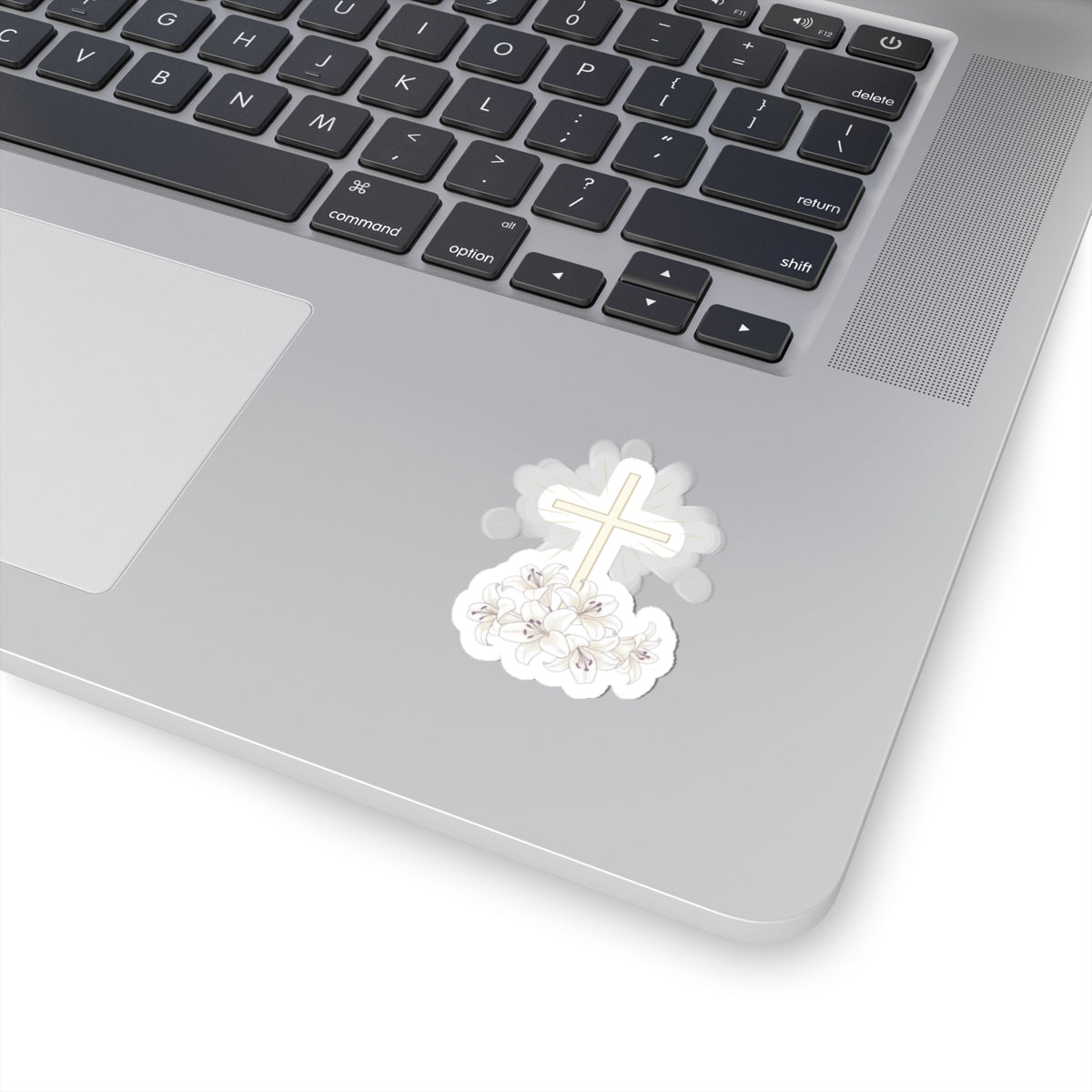White Lilies Cross Design Elegant Decorative product type