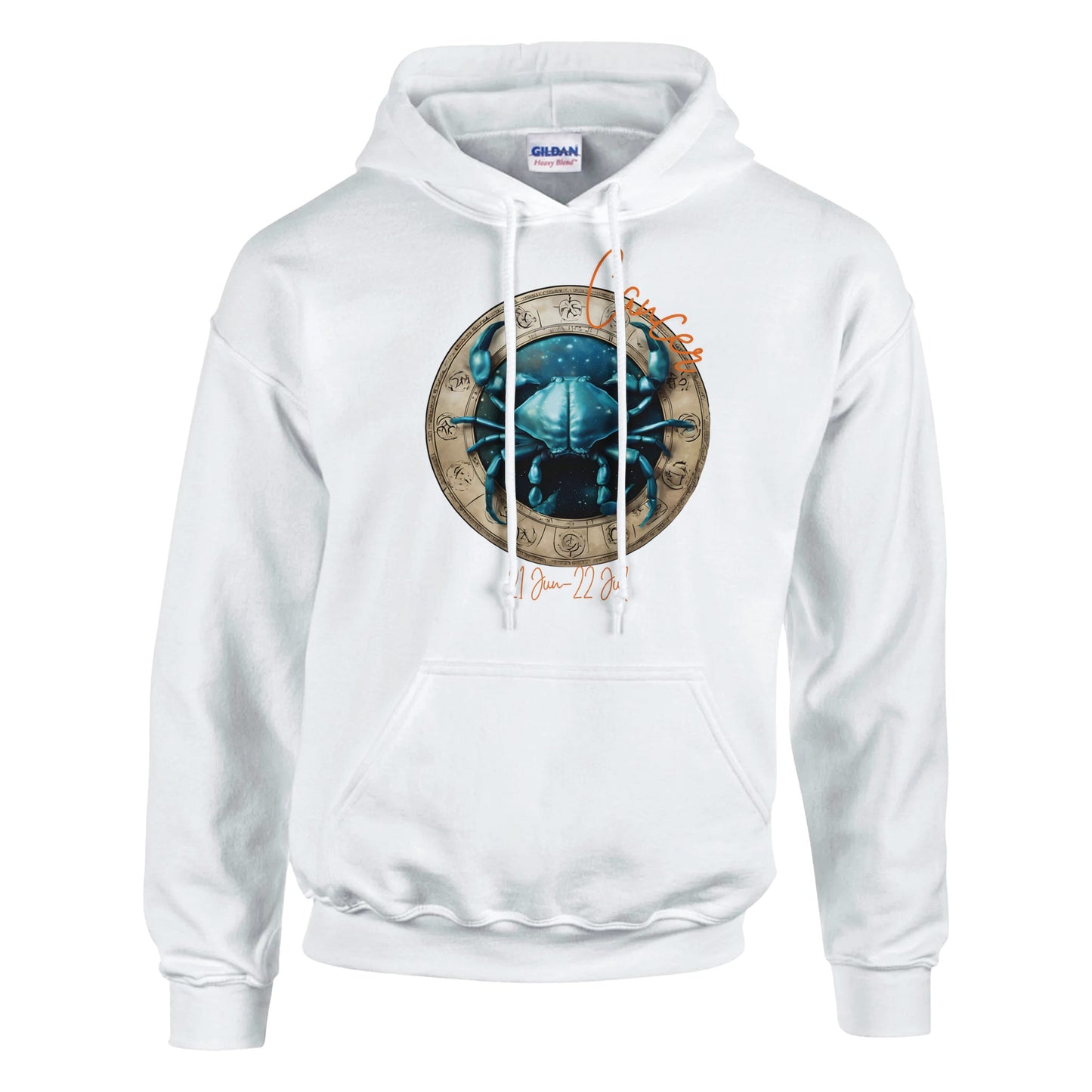 classic unisex pullover hoodie Astrology cancer crab personalized