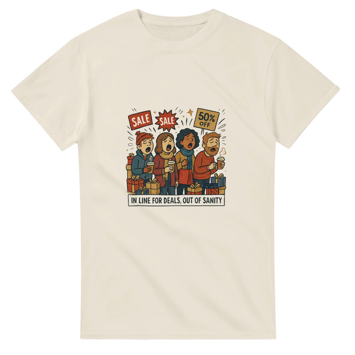 Out of Sanity Black Friday heavyweight t-shirt mockup