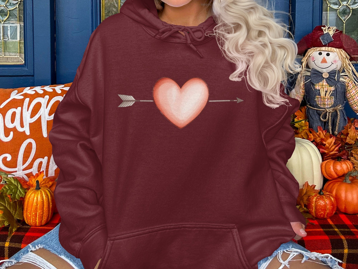 Heart and Arrow Graphic Fall Hoodie Sweatshirt Product
