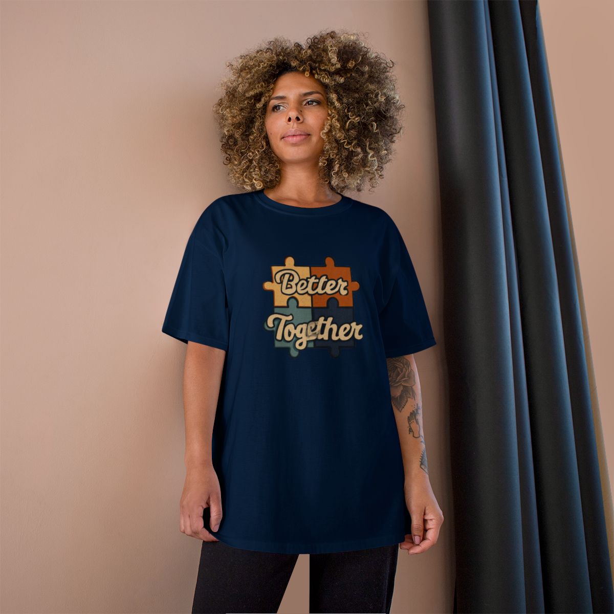 Better Together Puzzle Pieces Graphic T-shirt