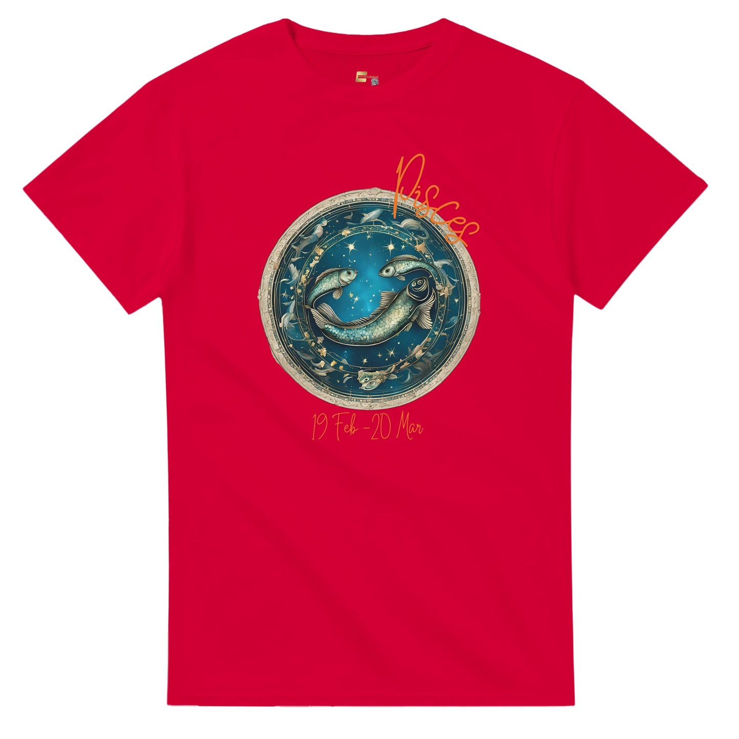 heavyweight crewneck t-shirt Astrology pisces fish personalized