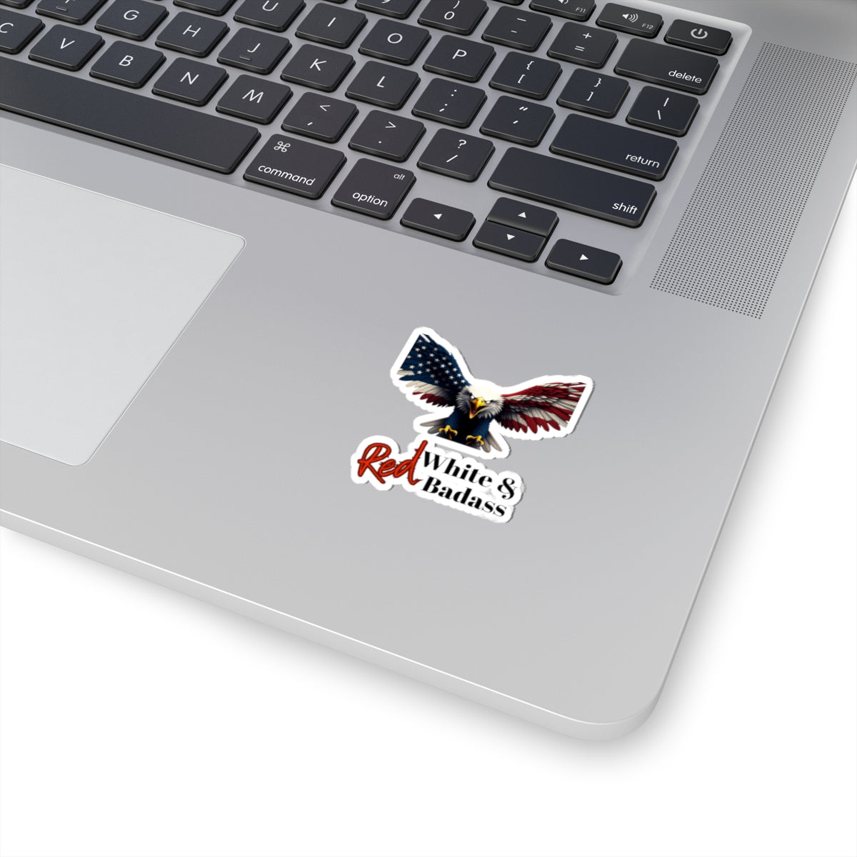 Red White & Badass Patriotic Eagle on a Kiss-Cut Stickers