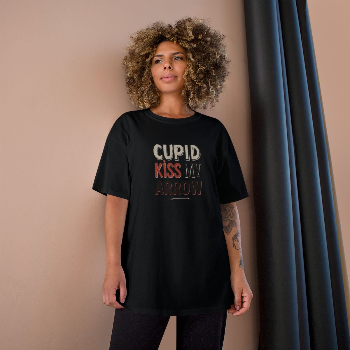 Cupid Kiss My Arrow Statement Tee Shirt