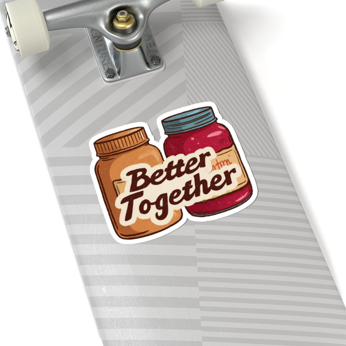 Better Together phrase on a Kiss-Cut Sticker