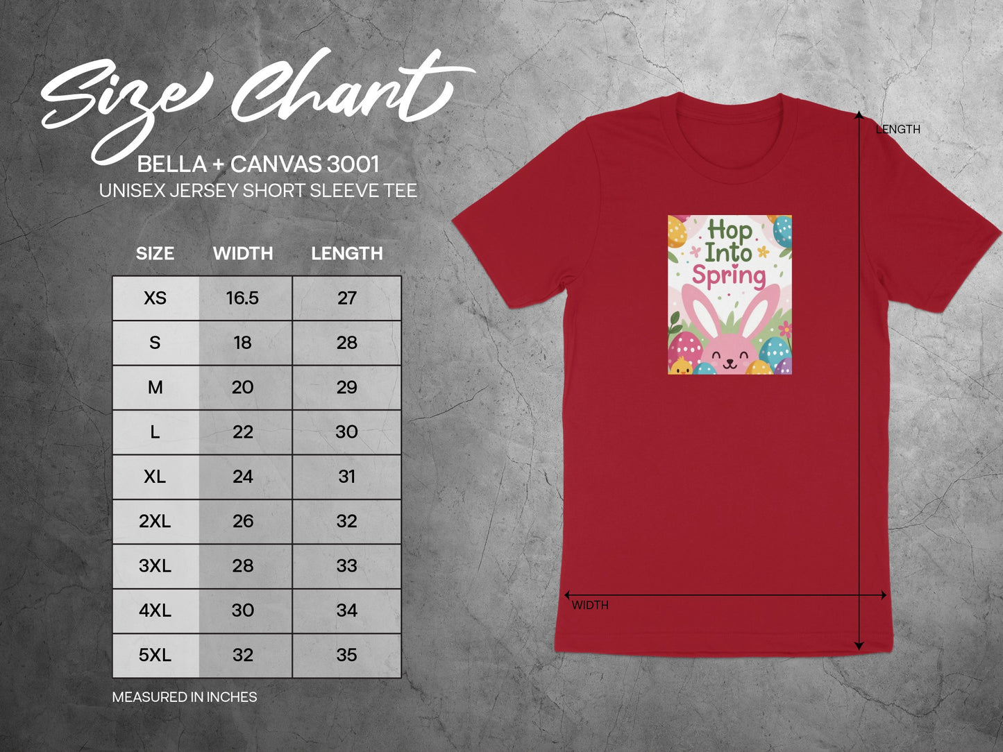 Hop Into Spring Bella Canvas 3001 Unisex Tee product type