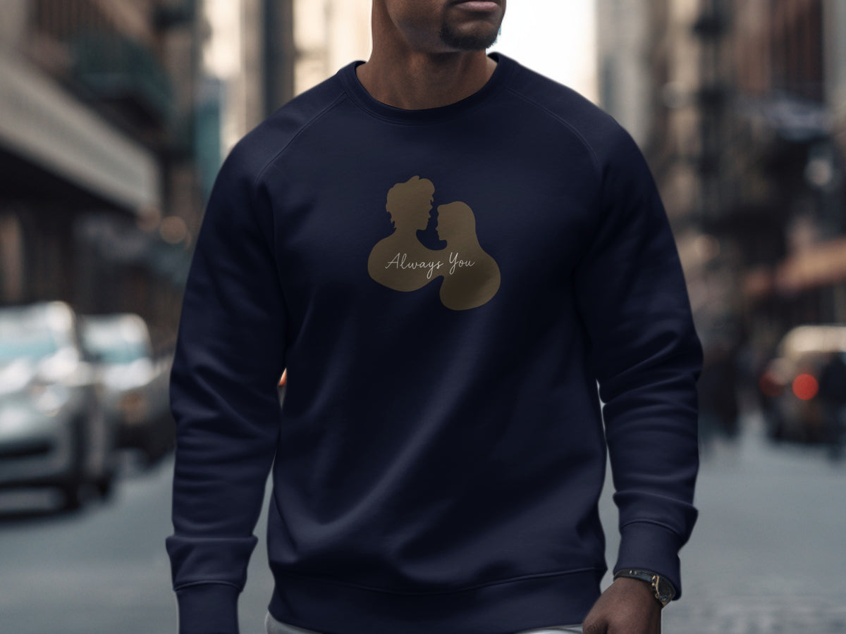 Always You Couple Silhouette Graphic Sweatshirt