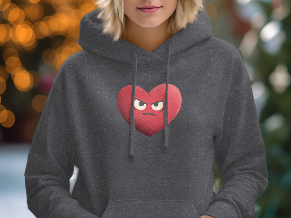 Angry Heart Face Hoodie Perfect Gift for Loved Ones