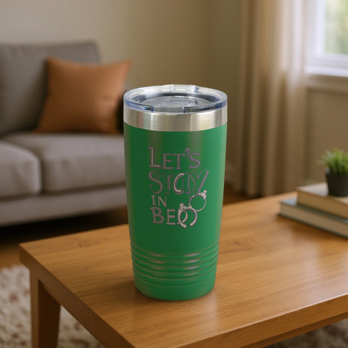 Let's Stay In Bed Insulated Travel Mug with Lid
