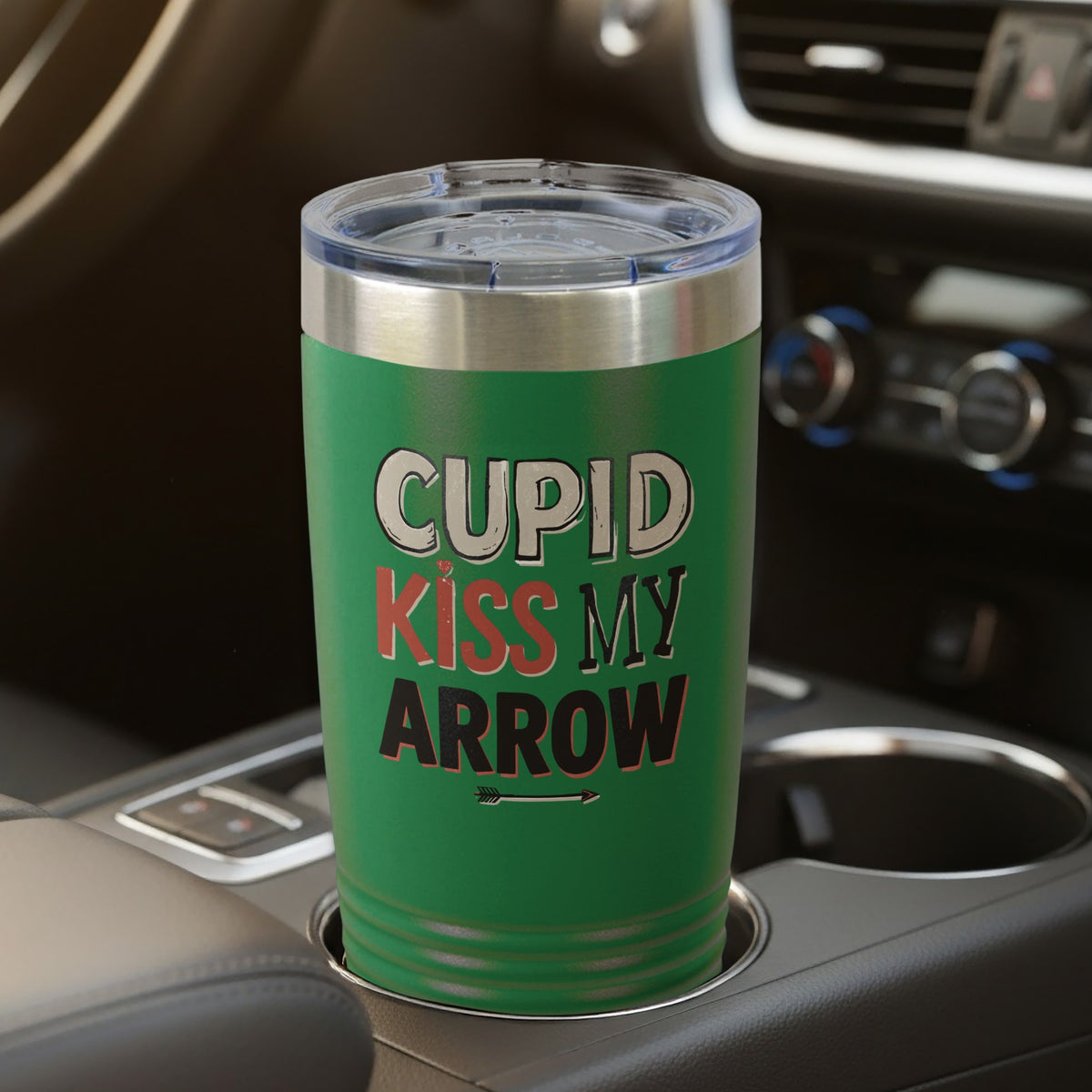 Cupid Kiss My Arrow Insulated Travel Mug Cup