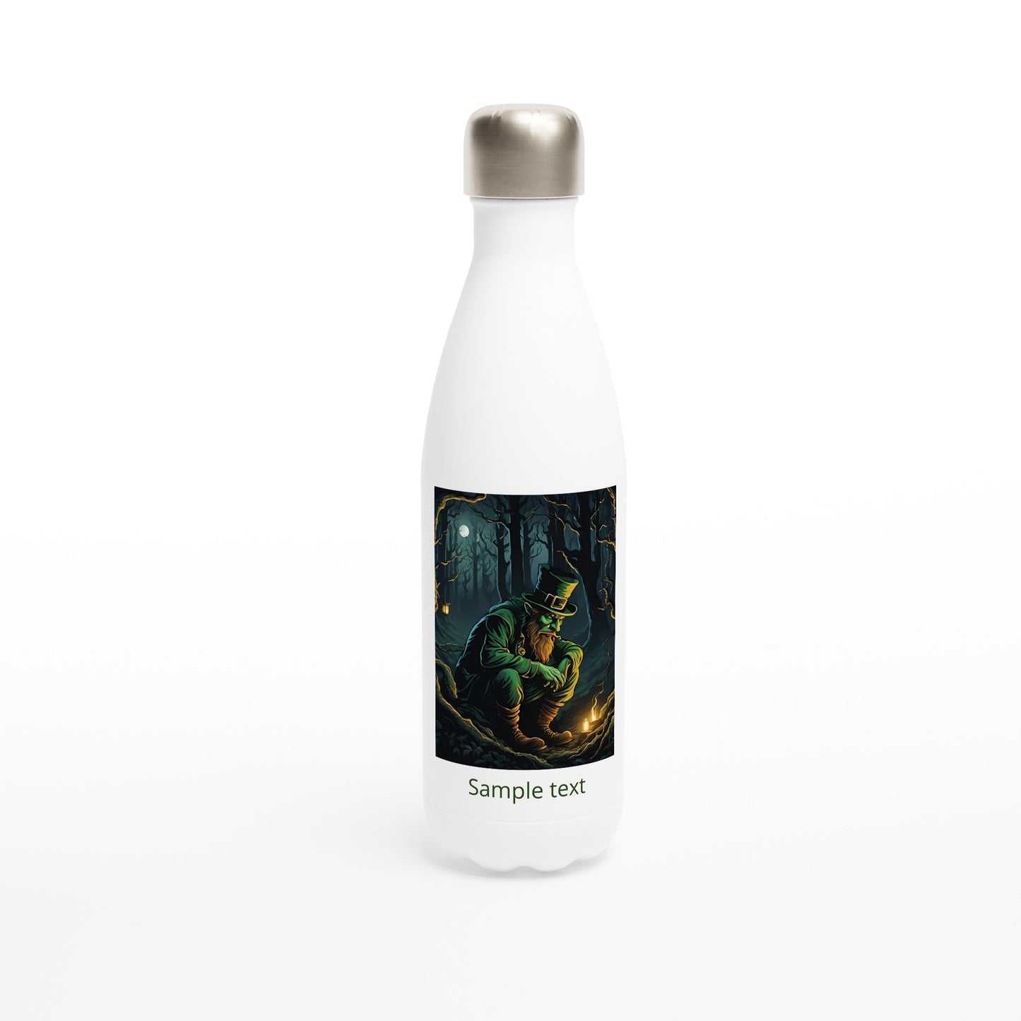 17oz stainless steel water bottle mischievous leprechaun personalized