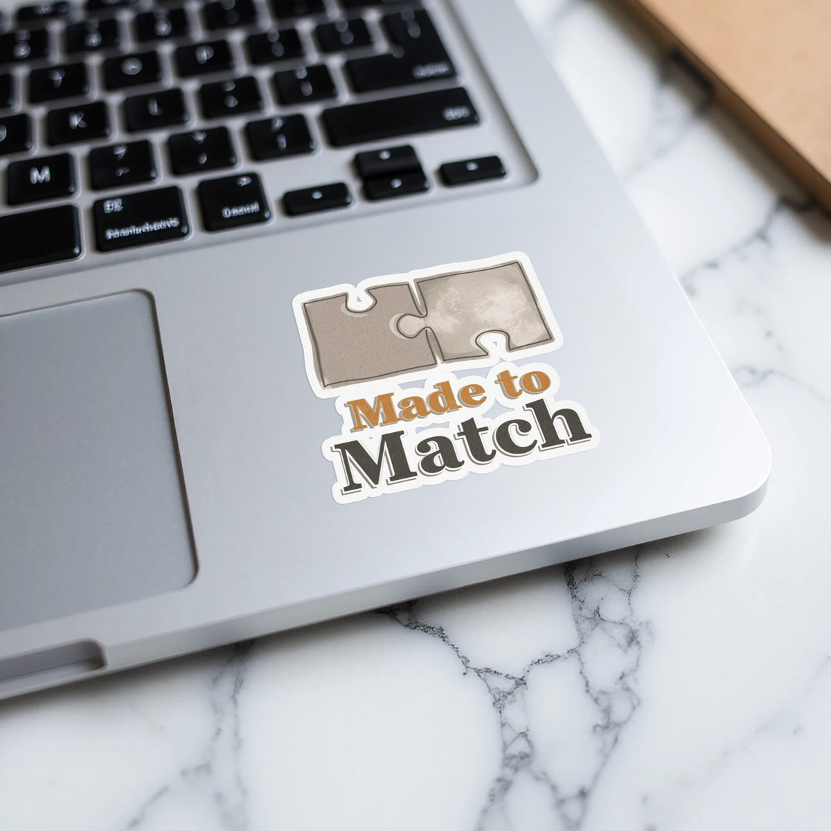 Made to Match Puzzle Piece Sticker for Laptop or Notebook