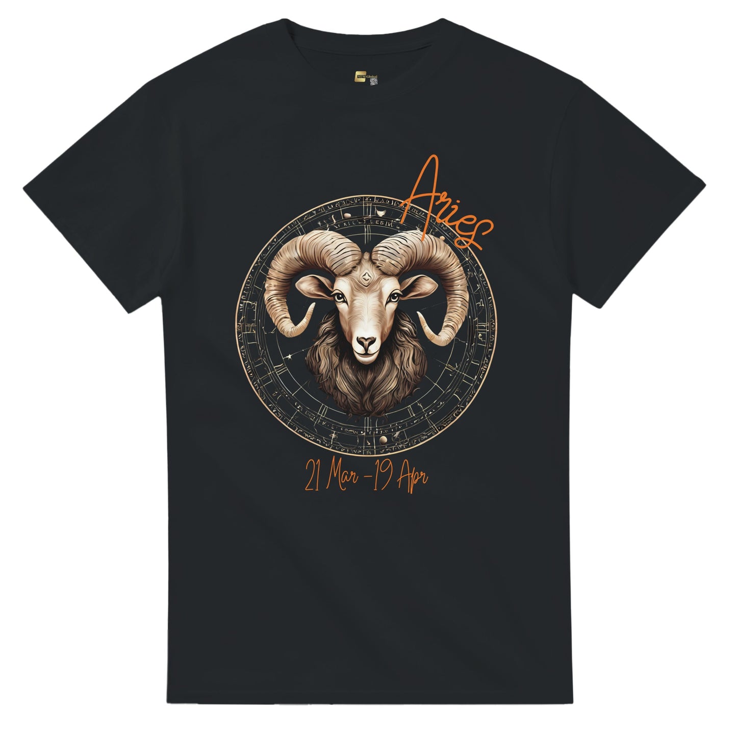 heavyweight crewneck t-shirt Astrology Aries fiery personalized
