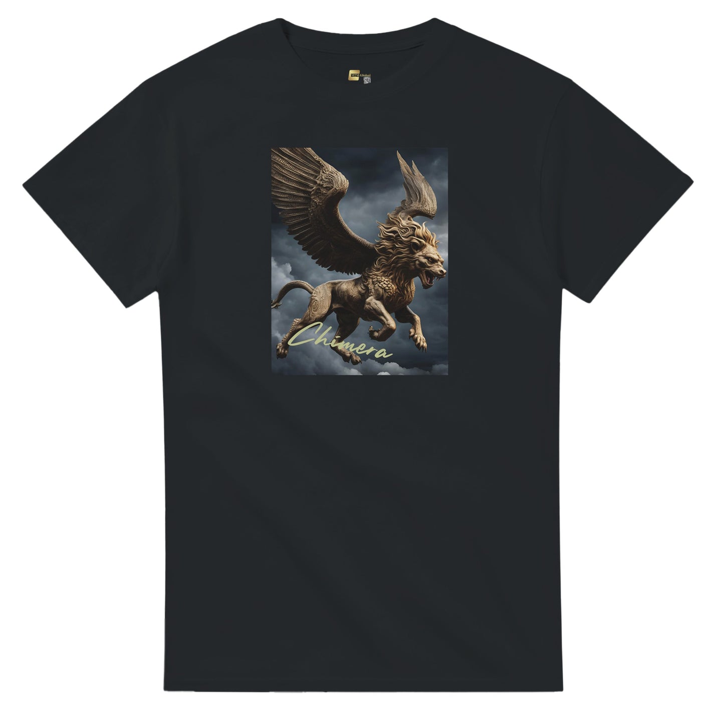 heavyweight crewneck t-shirt Fantasy Art chimera golden personalized