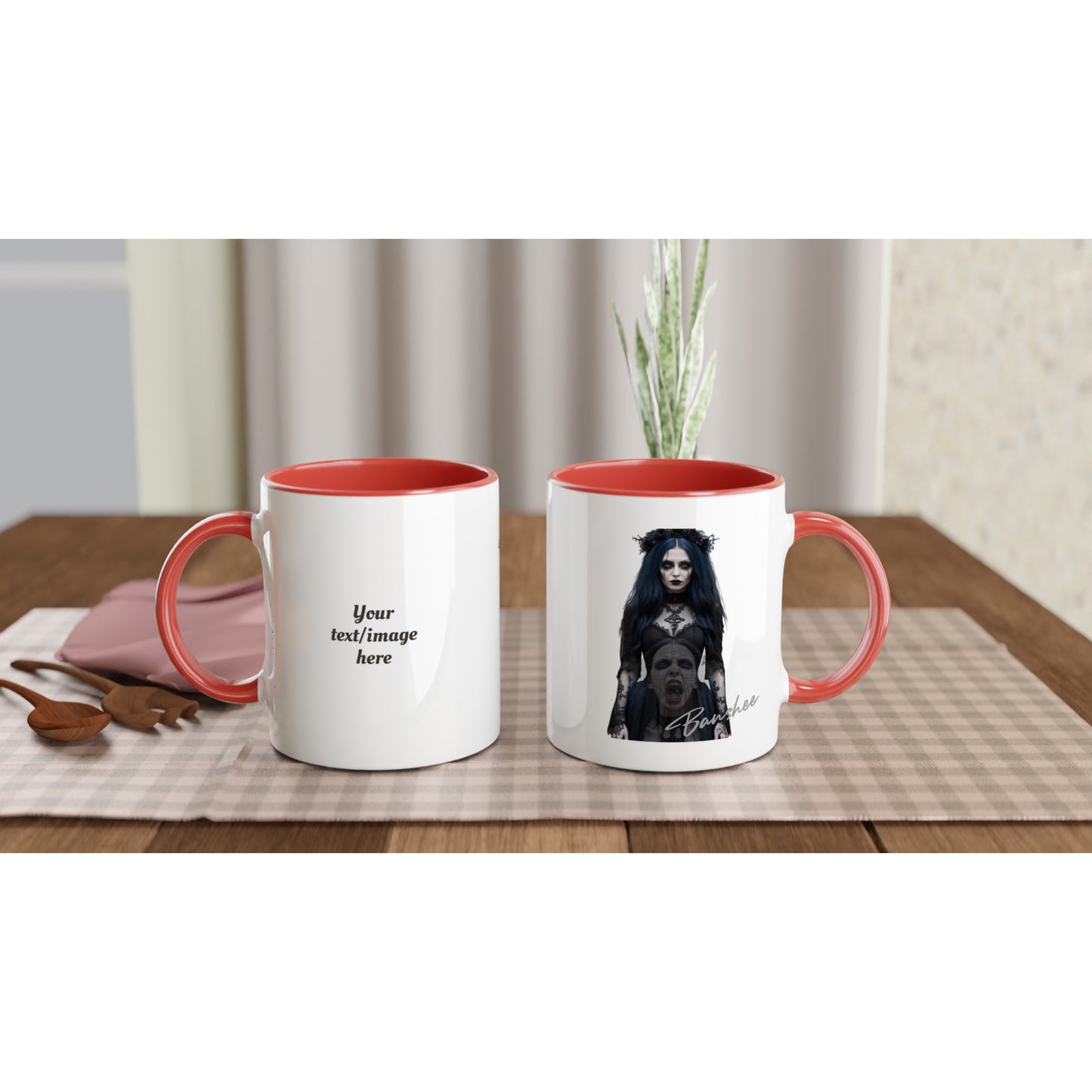 11oz ceramic mug with color inside banshee wail personalized