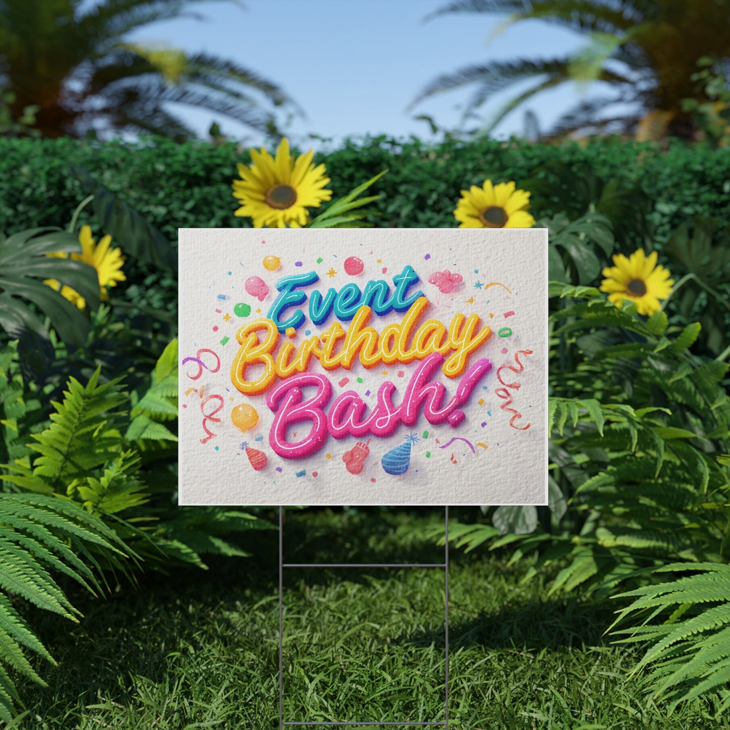 Birthday Party Plastic Yard Sign