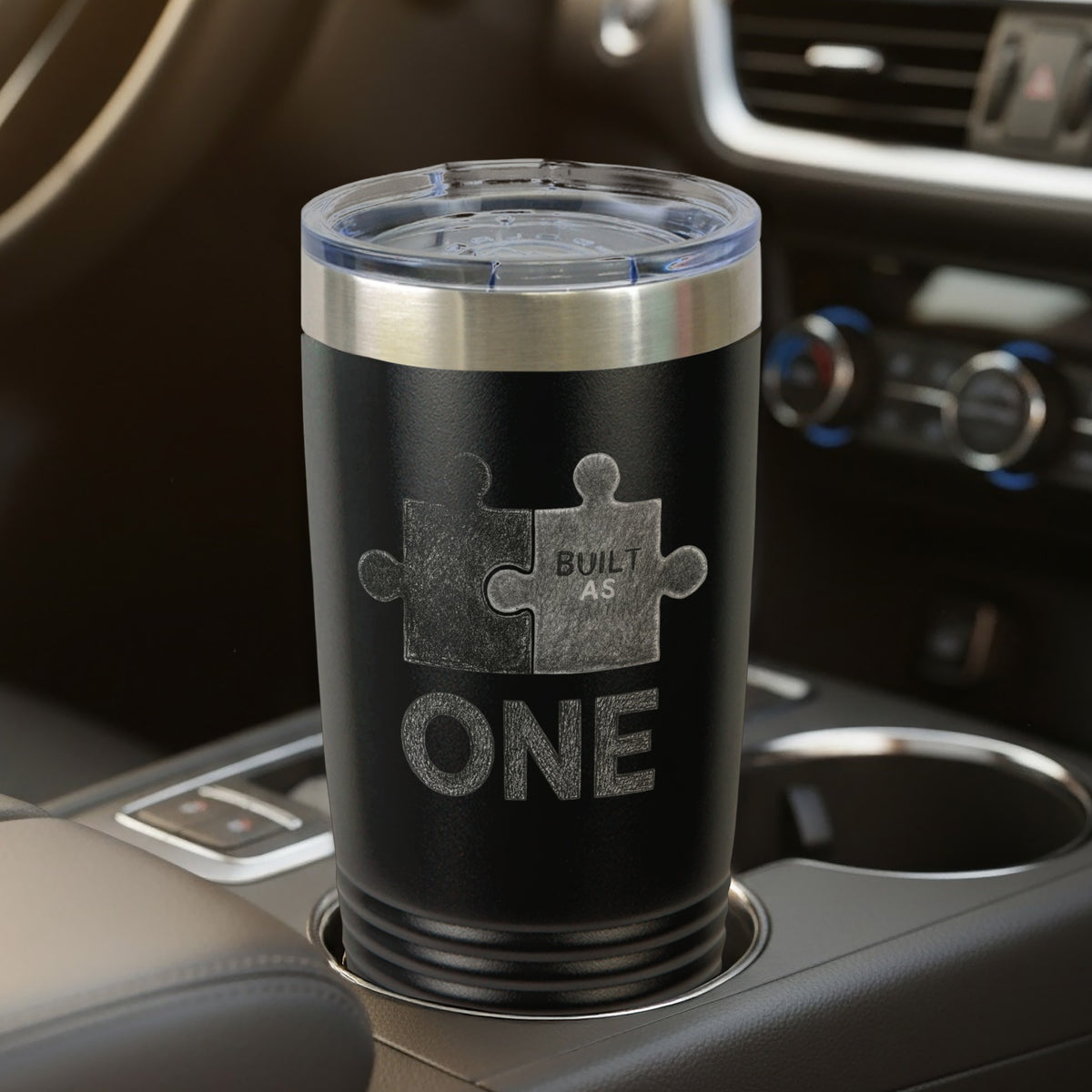 Built As One Puzzle Piece Insulated Tumbler