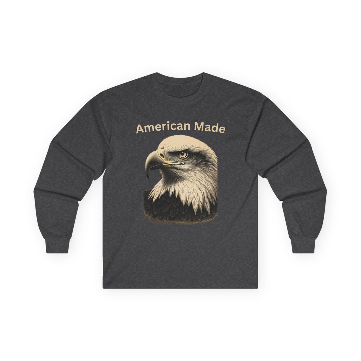 American Made text on a Long-Sleeve Tee