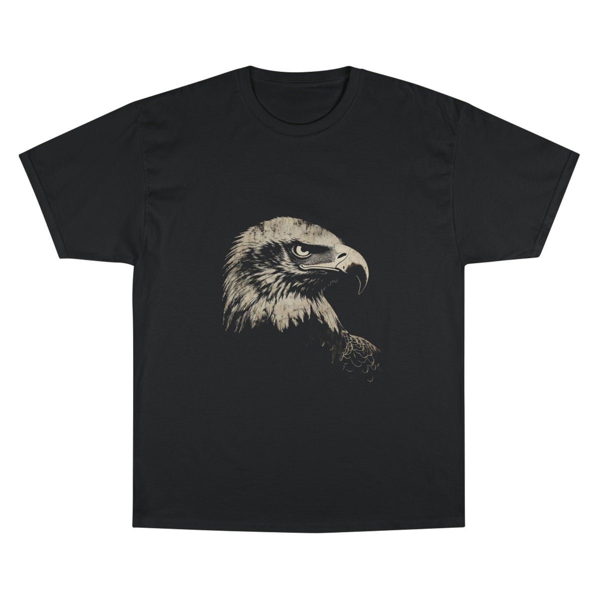 Heritage Eagle Head on a Champion Tee