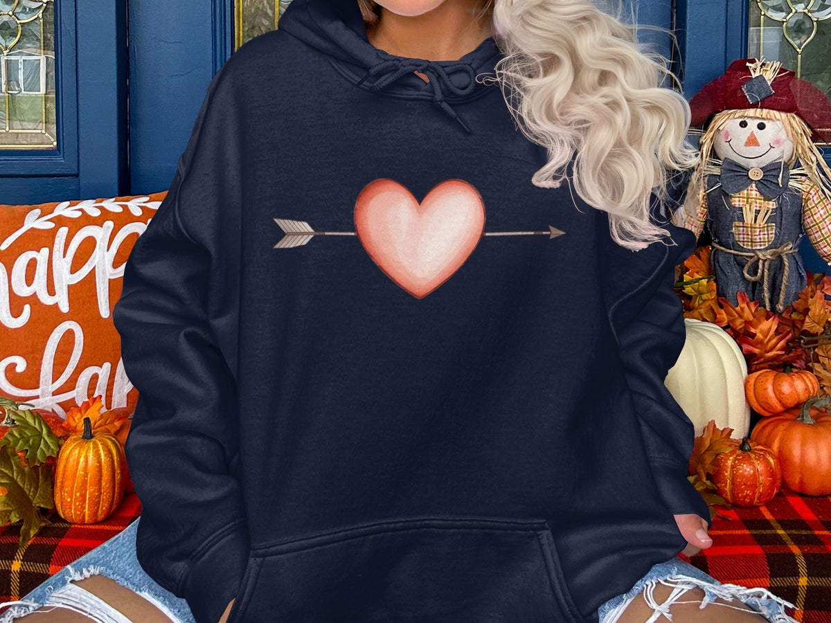 Heart and Arrow Hoodie Perfect for Fall Season