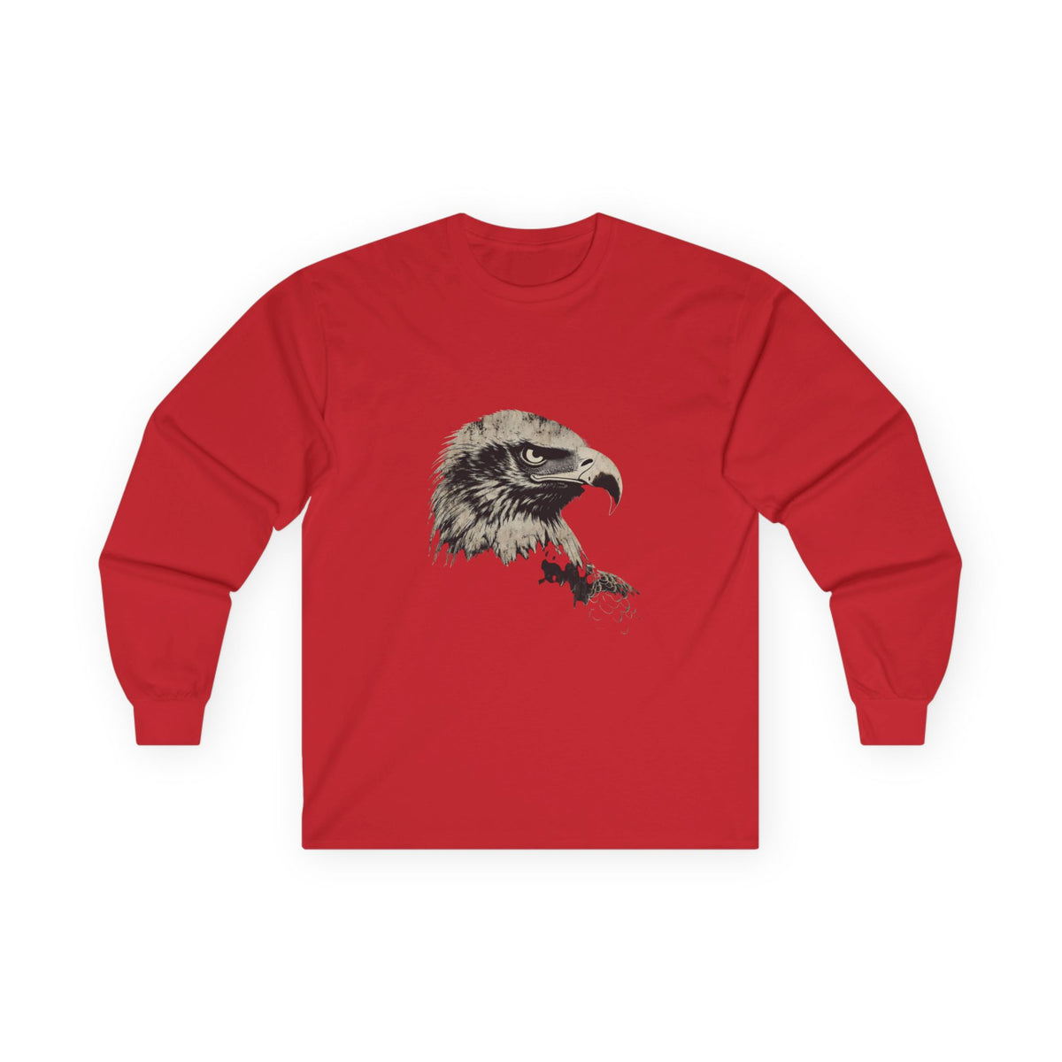 Heritage Eagle Head on a Long-Sleeve Tee