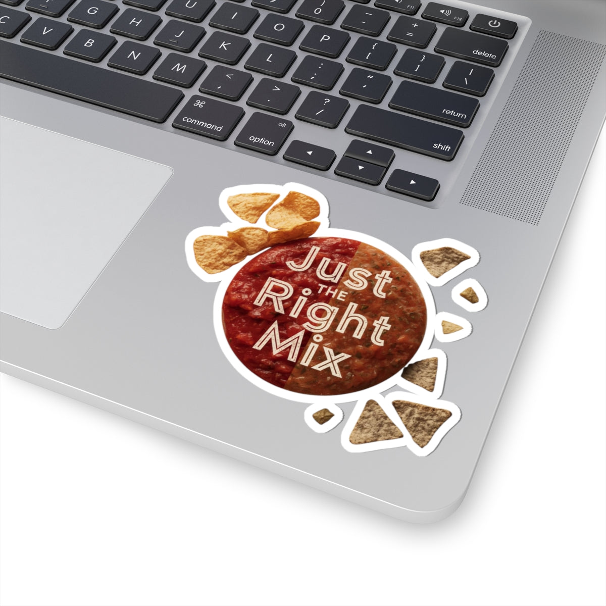 Just the Right Mix phrase on a Kiss-Cut Sticker