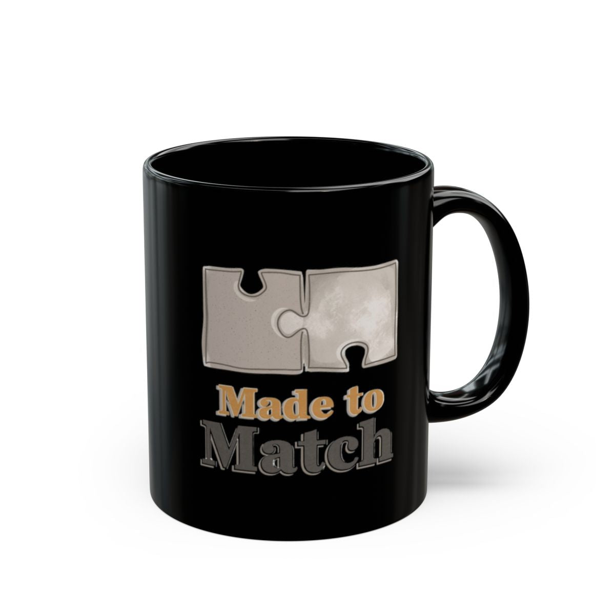 Made to Match Puzzle Piece Themed Mug for Coffee