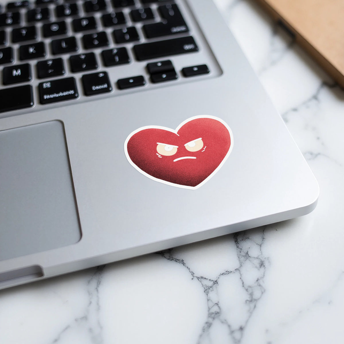 Angry Heart Face Emotion Sticker for Accessories