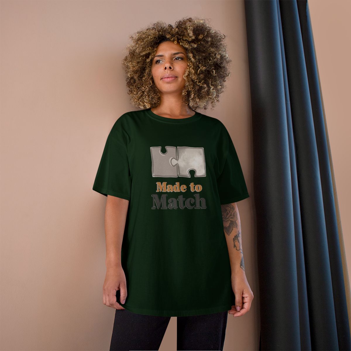 Made to Match Puzzle Pieces Graphic T-shirt